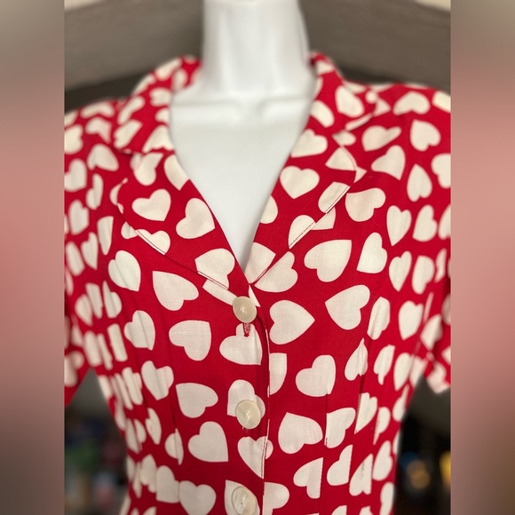 Vintage 80-90s maxi valentine dress-12 - Picture 5 of 11